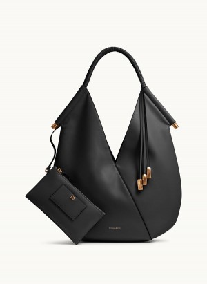 Black Donna Karan Baldwin Large Shoulder Bag | MY_DK90806