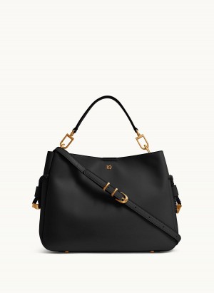 Black Donna Karan Bellerose Satchel | MY_DK93993