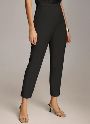 Black Donna Karan Slim Leg Pants | MY_DK98173