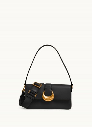 Black / Gold Donna Karan Valley Stream Shoulder Bag | MY_DK70842