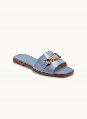 Blue Donna Karan Haylen Flat Sandals | MY_DK42060