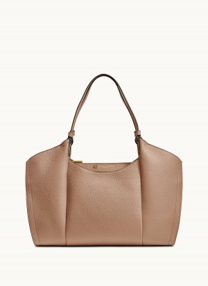 Brown Donna Karan Wainscott Tote Bag | MY_DK80248