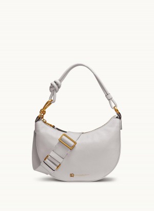 White Donna Karan Roslyn Small Hobo Bag | MY_DK50671