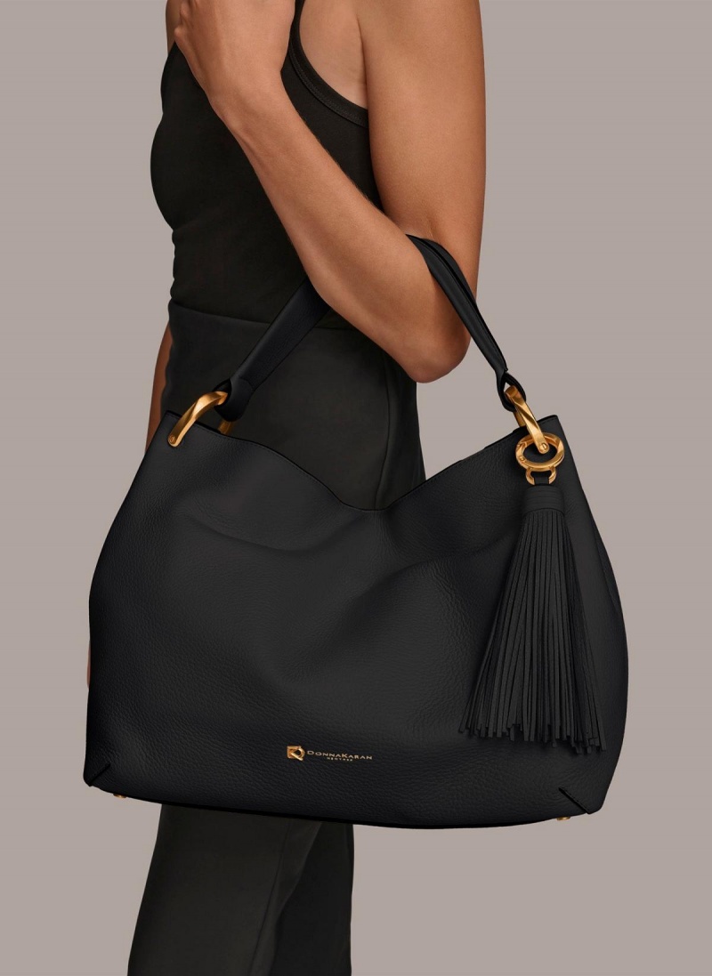 Black Donna Karan Glenwood Shoulder Bag | MY_DK87012