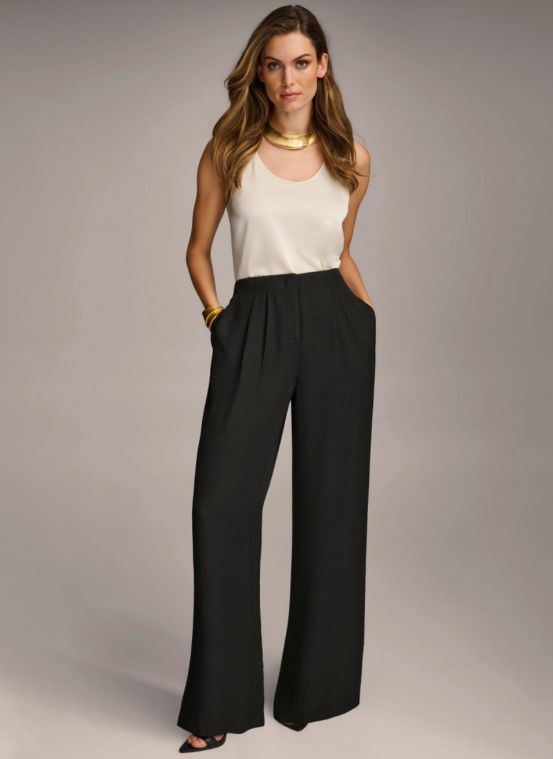 Black Donna Karan High Waisted Pants | MY_DK17361