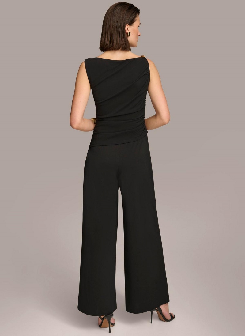 Black Donna Karan Jumpsuit With Hardware Jumpsuit | MY_DK26958