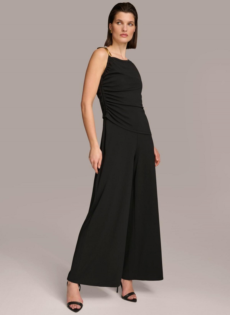 Black Donna Karan Jumpsuit With Hardware Jumpsuit | MY_DK26958