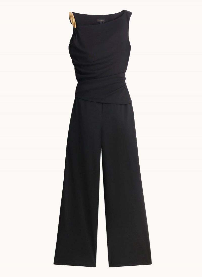 Black Donna Karan Jumpsuit With Hardware Jumpsuit | MY_DK26958