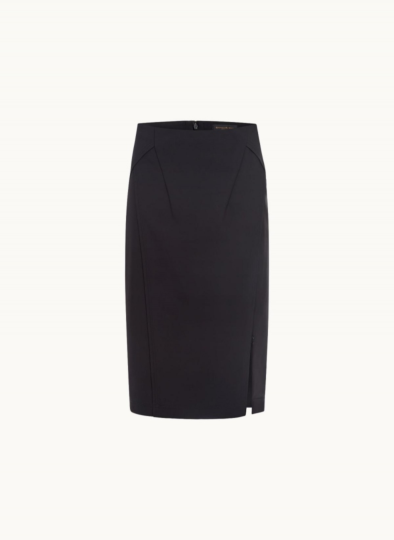 Black Donna Karan Midi Pencil Skirt | MY_DK93570