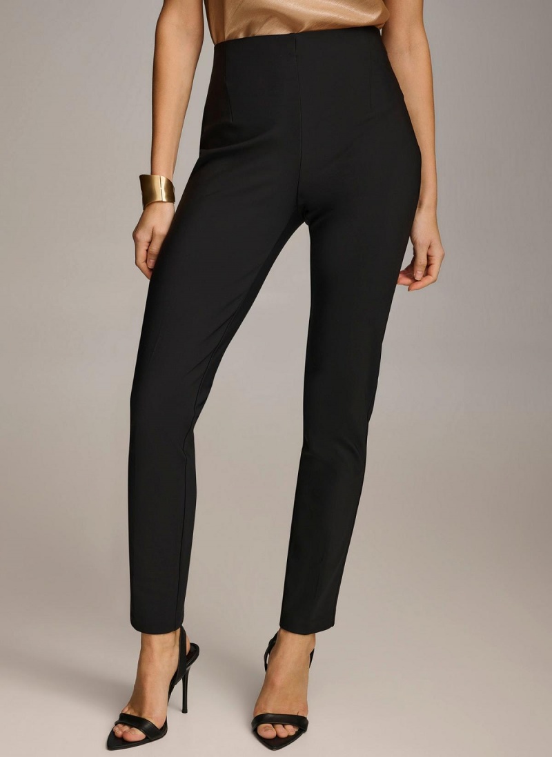 Black Donna Karan Slim Leg Pants | MY_DK28562