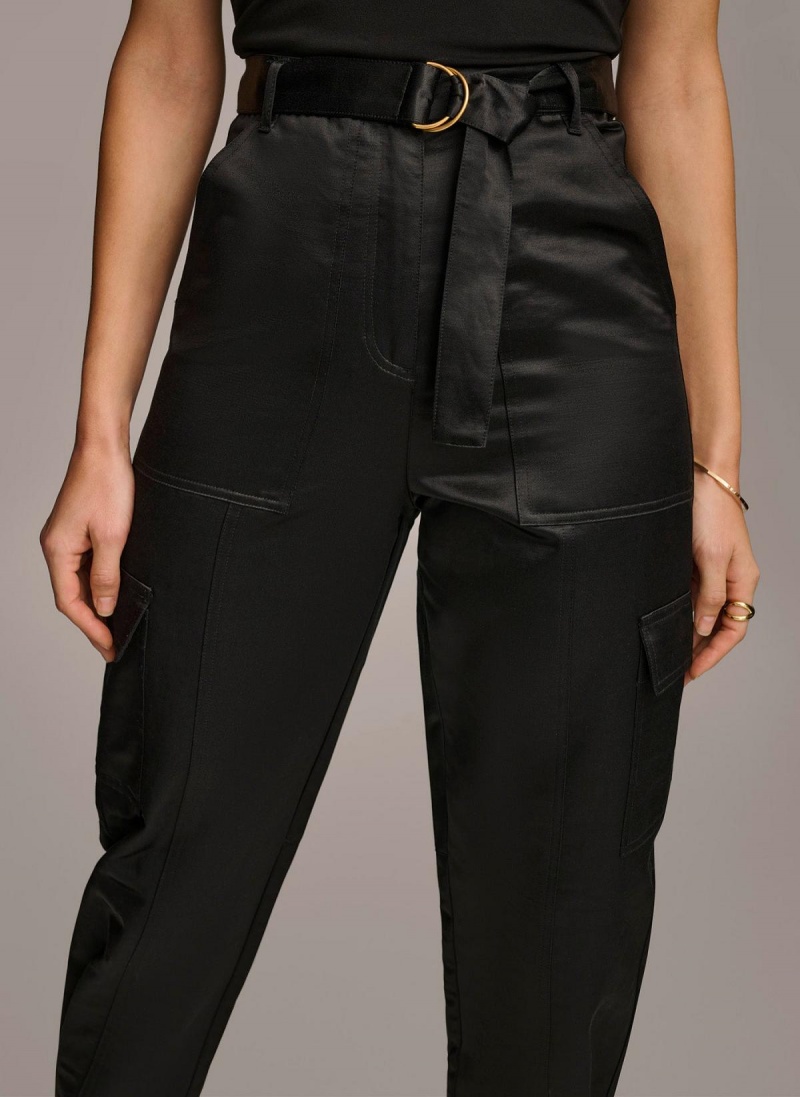 Black Donna Karan Utility Pants | MY_DK27941