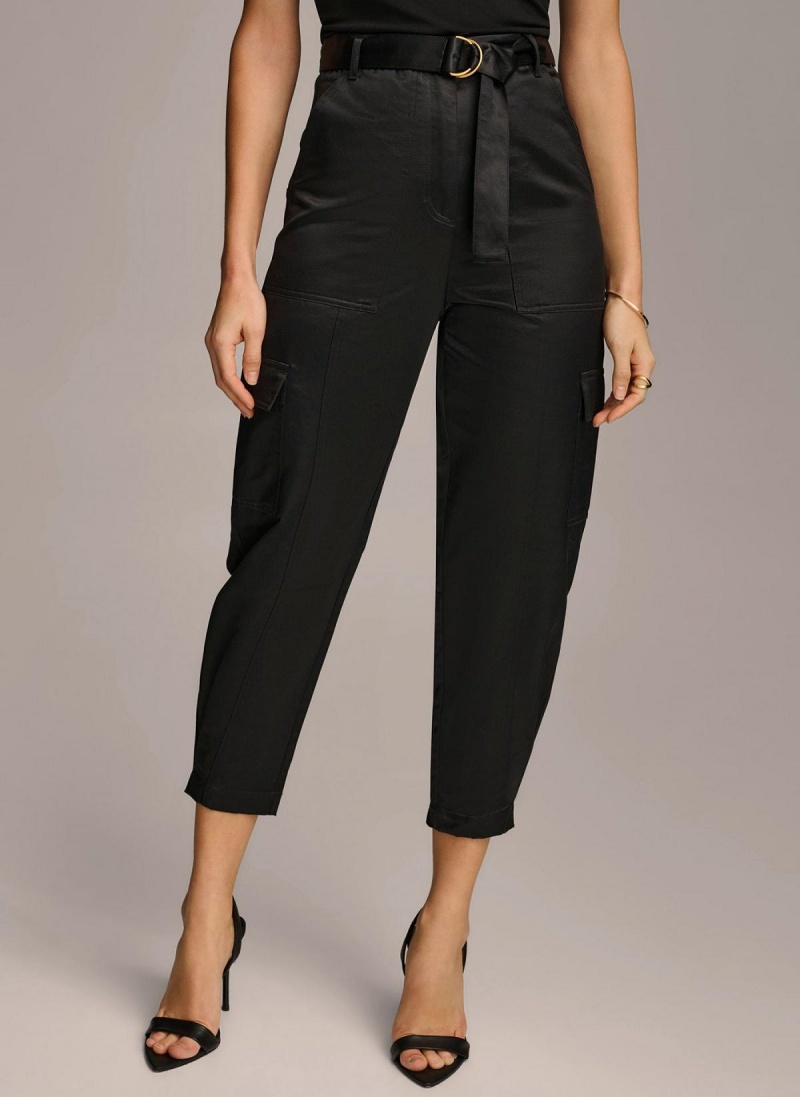 Black Donna Karan Utility Pants | MY_DK27941