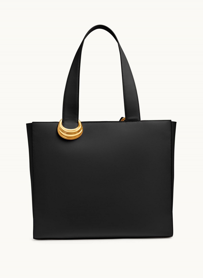 Black / Gold Donna Karan Hewlett Tote Bag | MY_DK32353