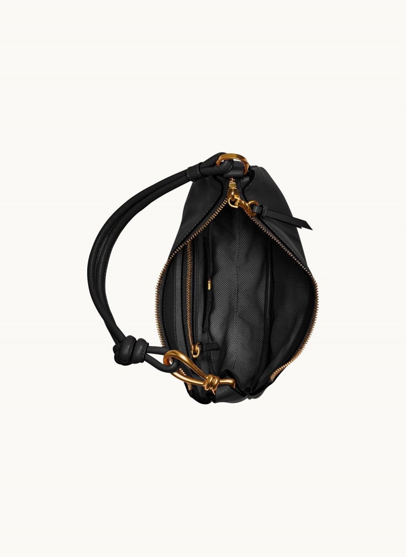 Black / Gold Donna Karan Roslyn Small Hobo Bag | MY_DK93466