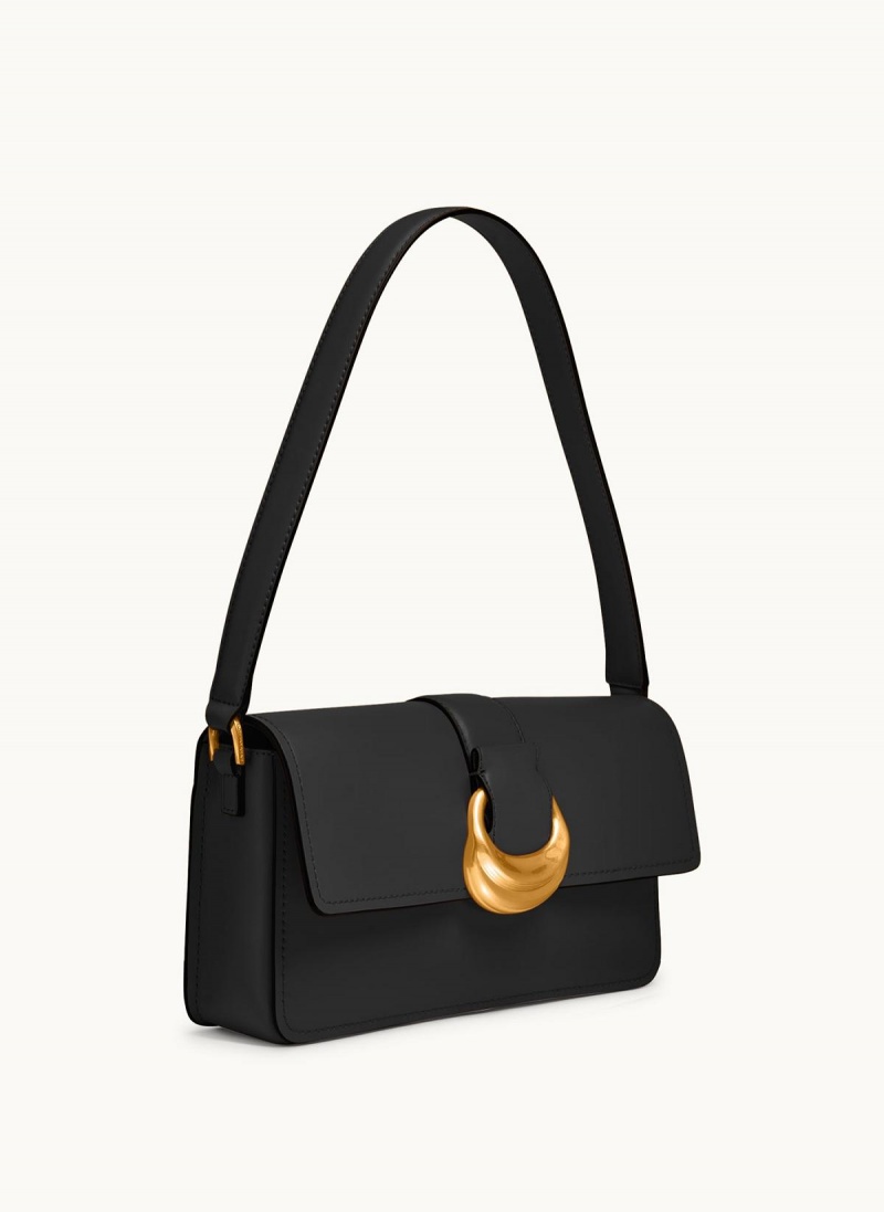 Black / Gold Donna Karan Valley Stream Shoulder Bag | MY_DK70842