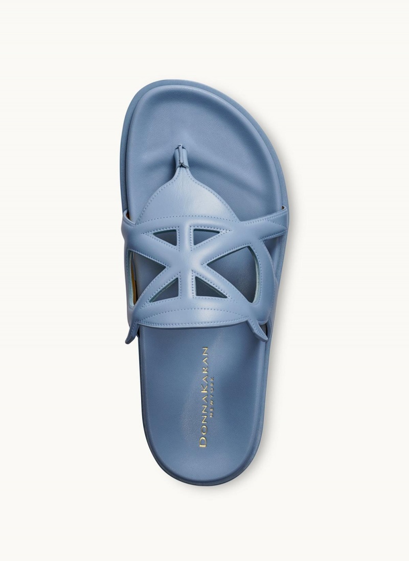 Blue Donna Karan Hatsy Flat Sandals | MY_DK92065