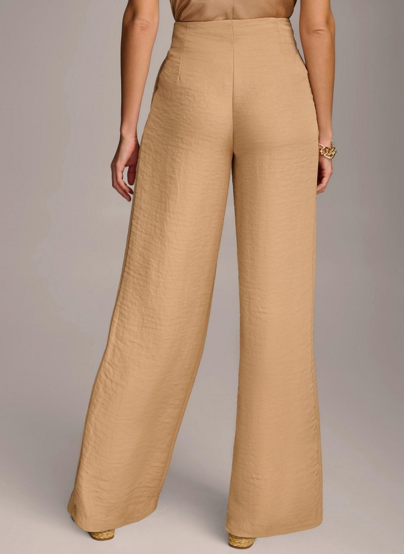 Brown Donna Karan High Waisted Pants | MY_DK82456