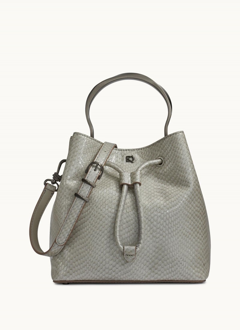 Cream Donna Karan Lawrence Bucket Satchel | MY_DK85110