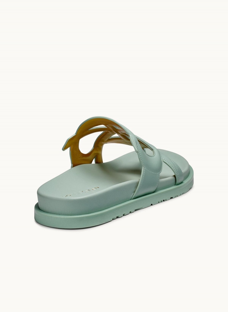 Green Donna Karan Hatsy Flat Sandals | MY_DK28013