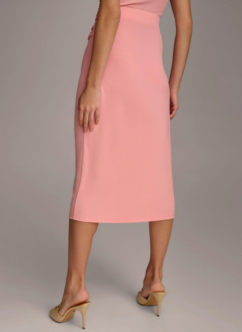 Pink Donna Karan Ruched Skirt | MY_DK24498