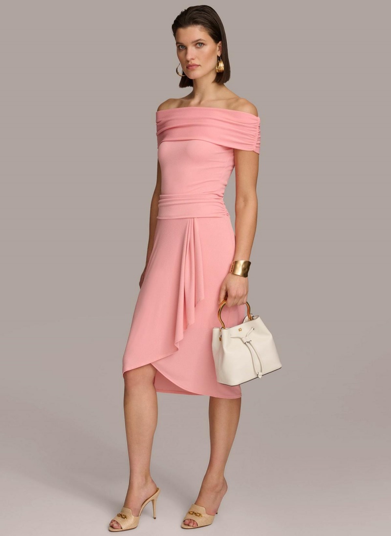 Pink Donna Karan Ruched Skirt | MY_DK24498