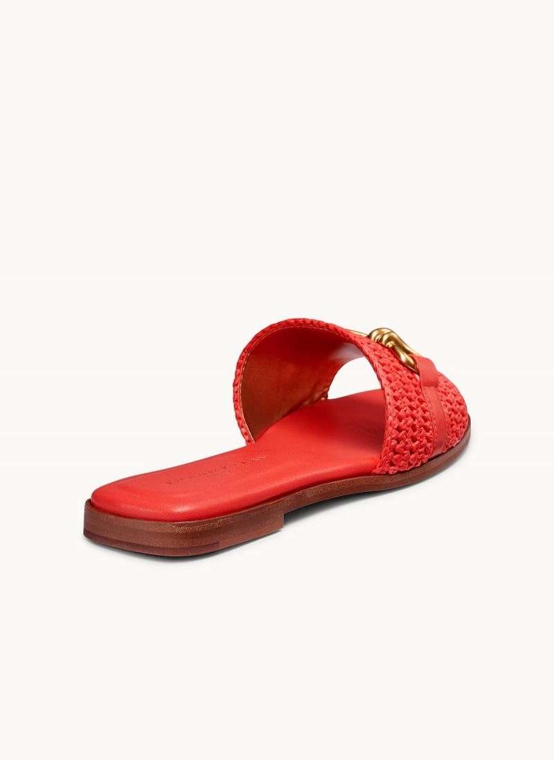 Red Donna Karan Haylen Flat Sandals | MY_DK92153