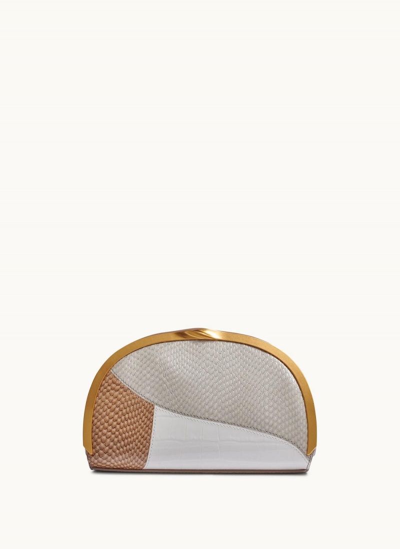 White Donna Karan Lawrence Clutch Satchel | MY_DK56187