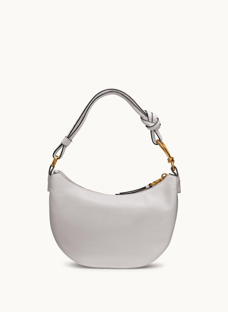 White Donna Karan Roslyn Small Hobo Bag | MY_DK78845