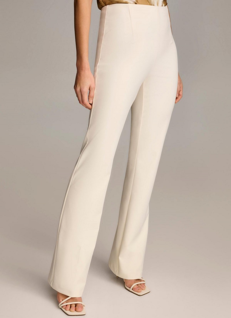 White Donna Karan Wide Leg Pants | MY_DK33932